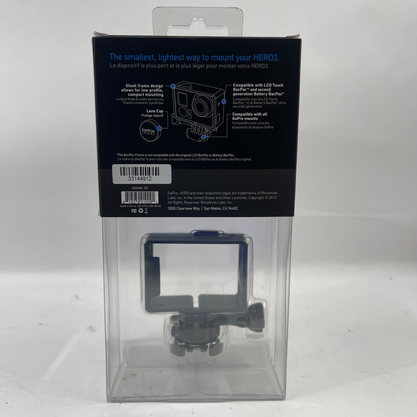 New GoPro Hero3 The Frame Frame Holder for GoPro ANDMK-301