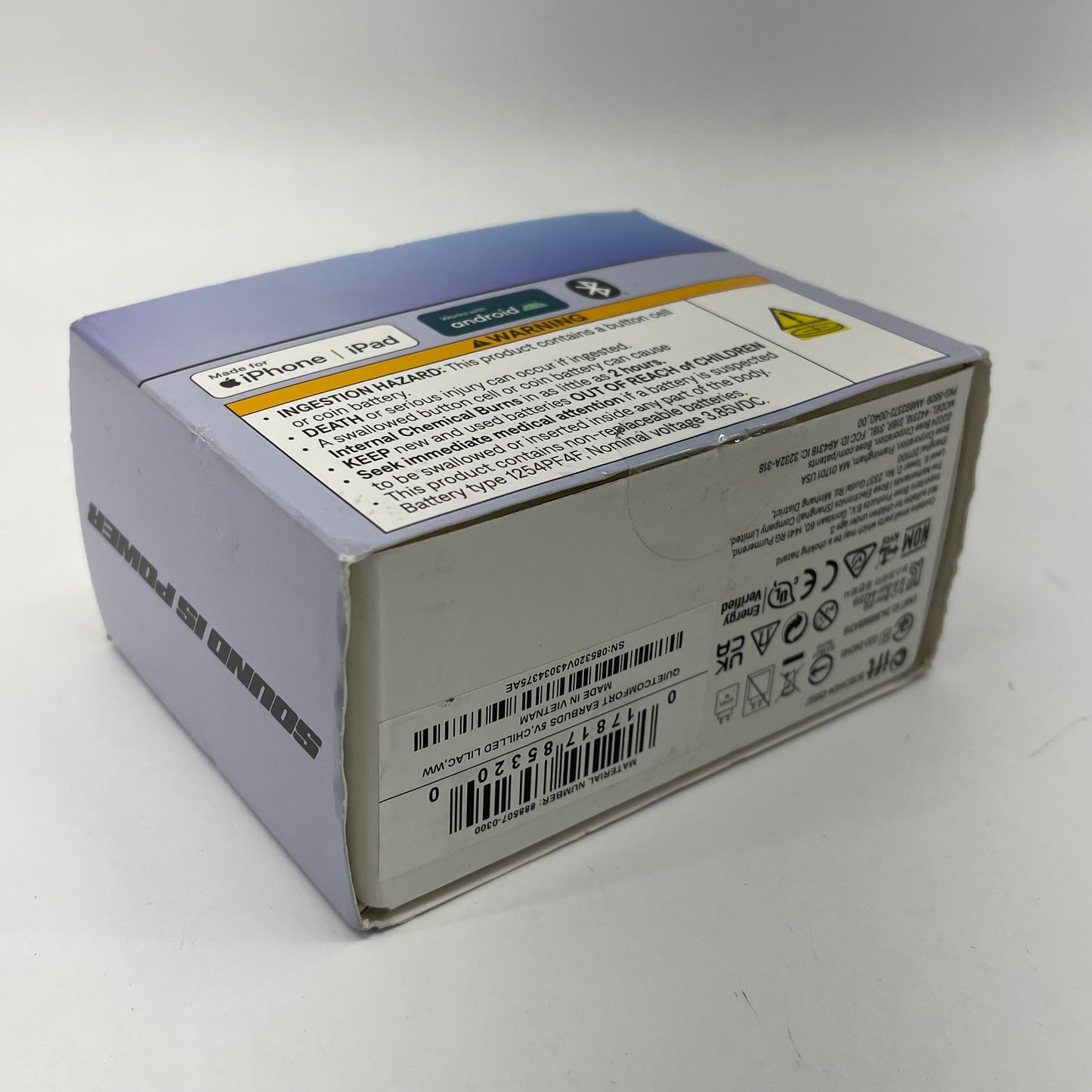 New Bose QuietComfort In-Ear Noise Cancelling Bluetooth Earbuds Chilled Lilac