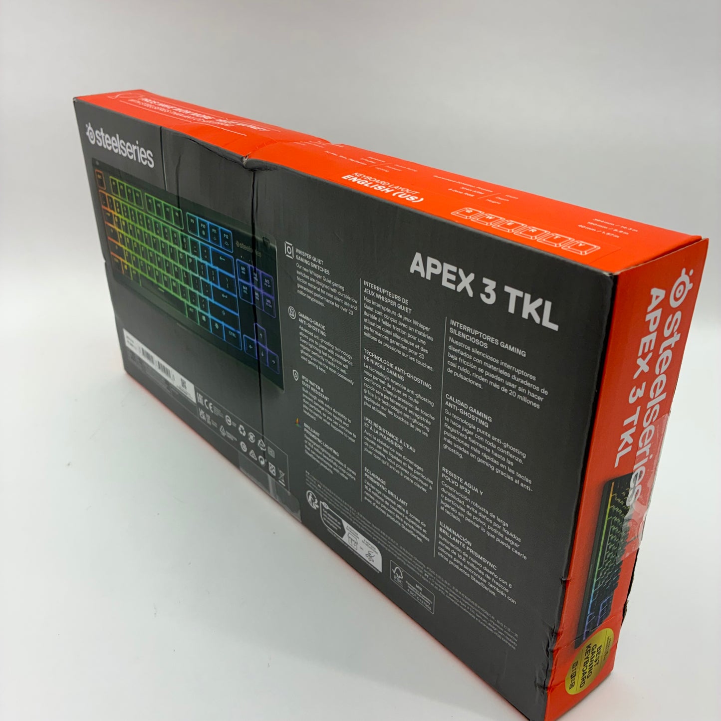 New SteelSeries Apex 3 TKL Black 64831 Gaming Keyboard For PC and Mac