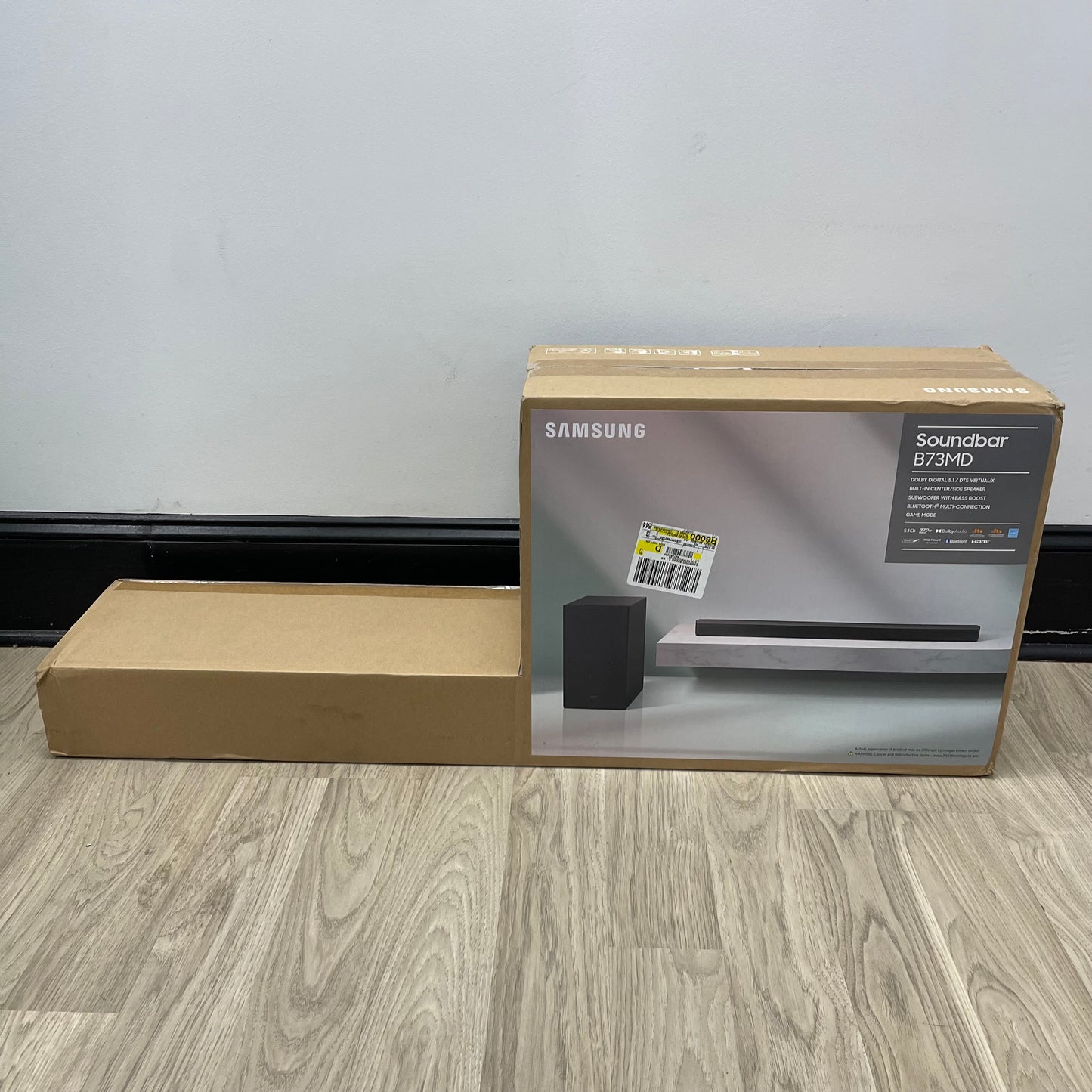 New Samsung B73MD 5.1Ch. Soundbar & Subwoofer Black HW-B73MD