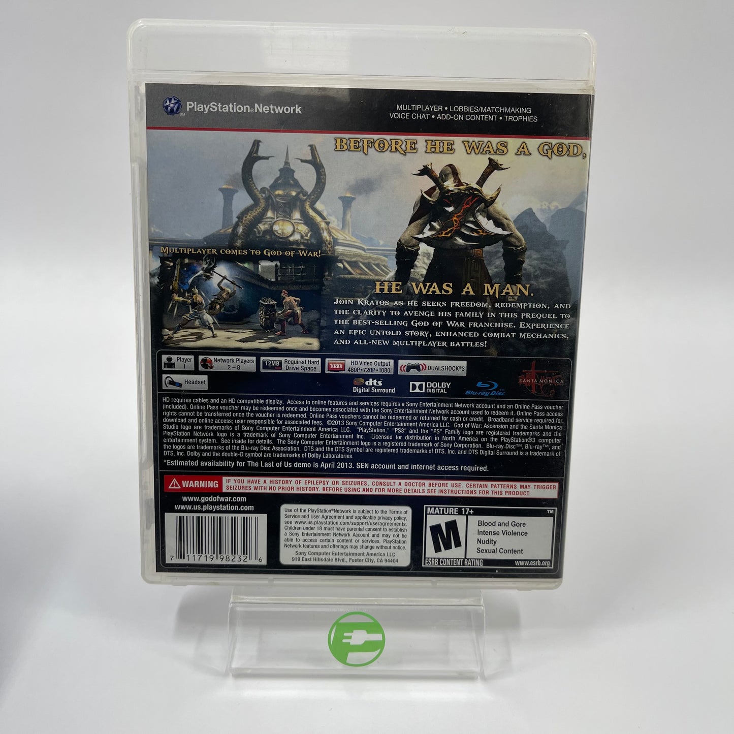 God of War Ascension (Sony PlayStation 3 PS3, 2013)