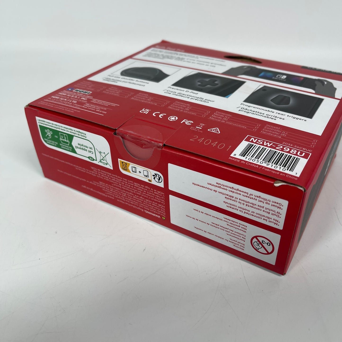 New Hori Split Pad Pro Controller For Nintendo Switch Black NSW-298U
