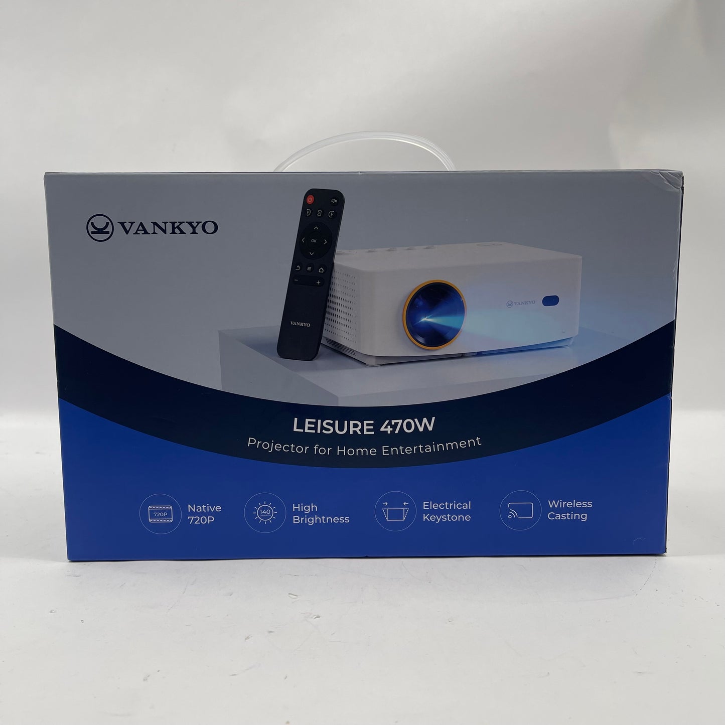 New Vankyo Leisure 470W 720P 140 Lumens Portable Projector WPY014
