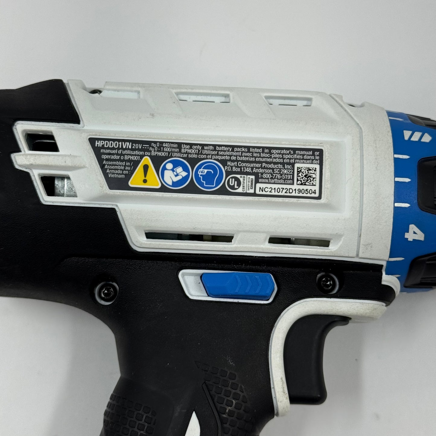 Hart 20V 3/8" Cordless Drill HPDD01VN Tool Only