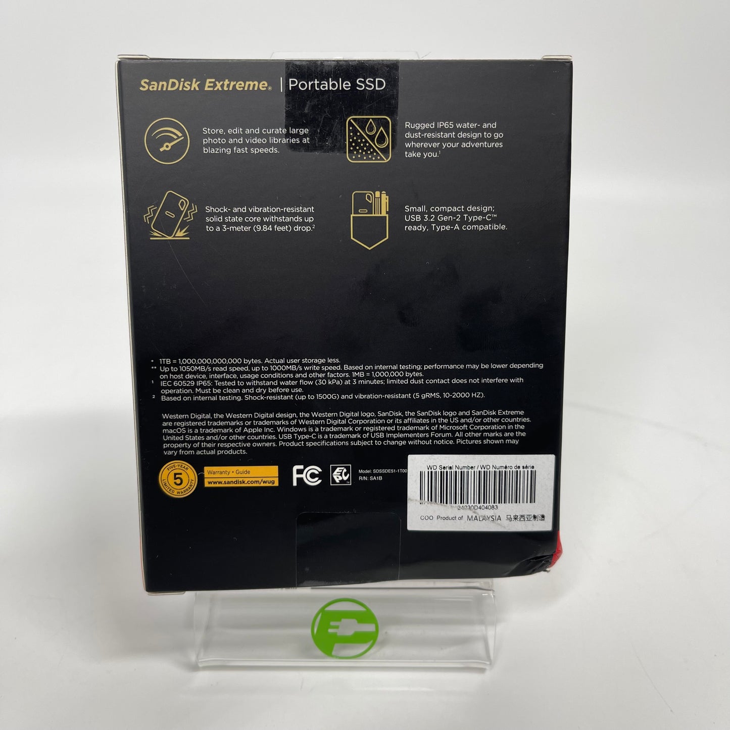 New SanDisk Extreme Portable SSD 1TB USB-C SSD SDSSDE51-1T00-AW25