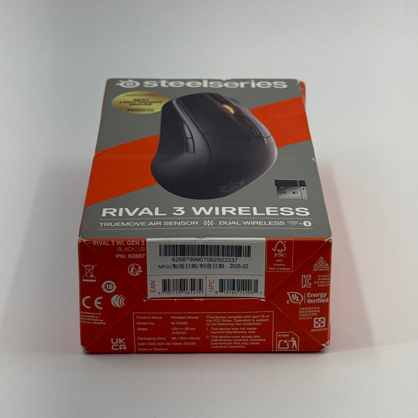 New SteelSeries Rival 3 Wireless Gen 2 Black 62687 Wireless Gaming Mouse