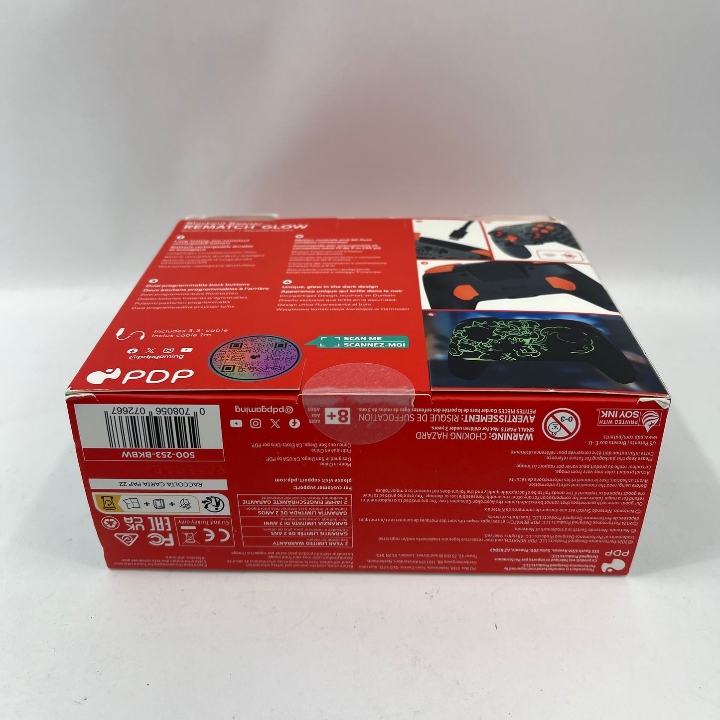 New PDP Rematch Glow Wireless Controller Blackout Bowser Edition For Switch