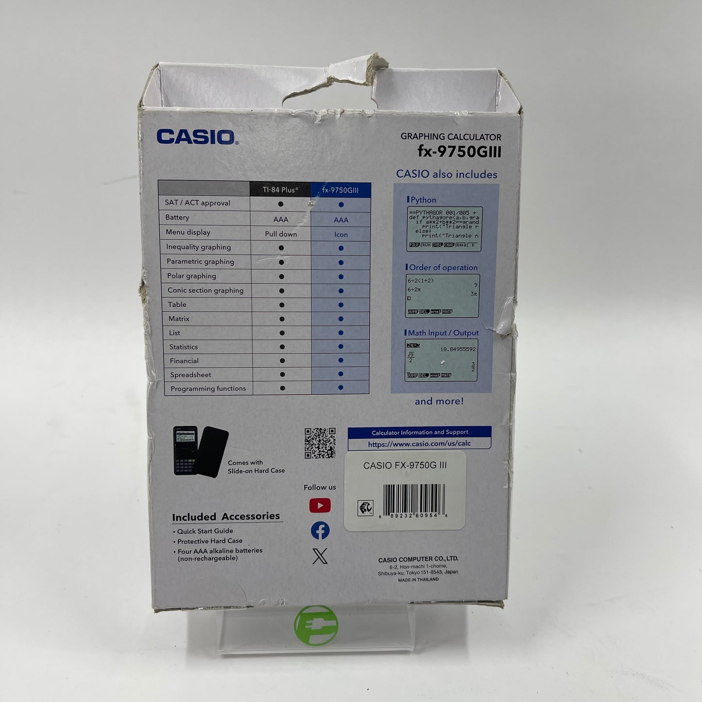 New Casio FX-9750GIII Graphing Calculator