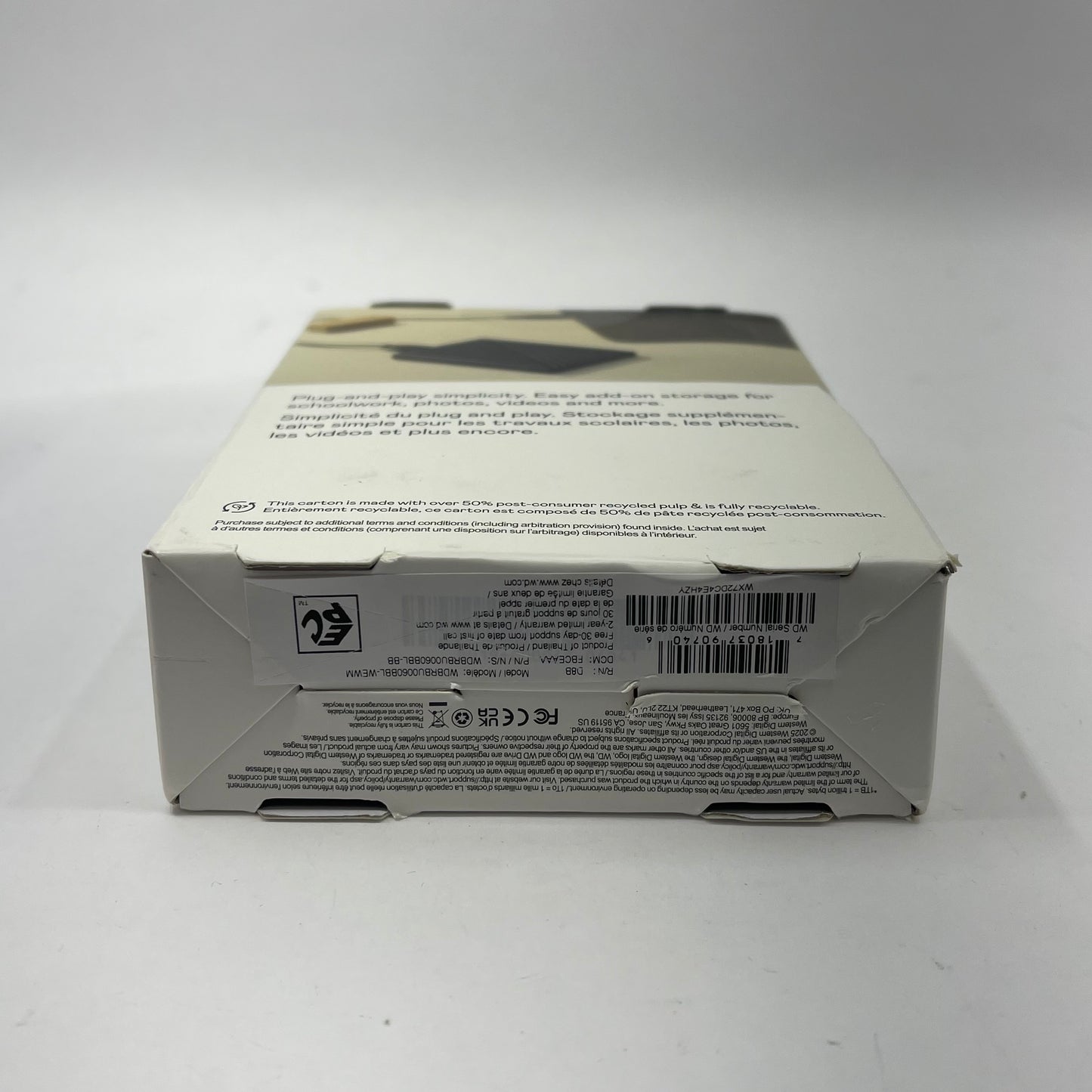 New Western Digital WD Drive 6TB Portable USB-C HDD WDBRBU0060BBL-WEWM