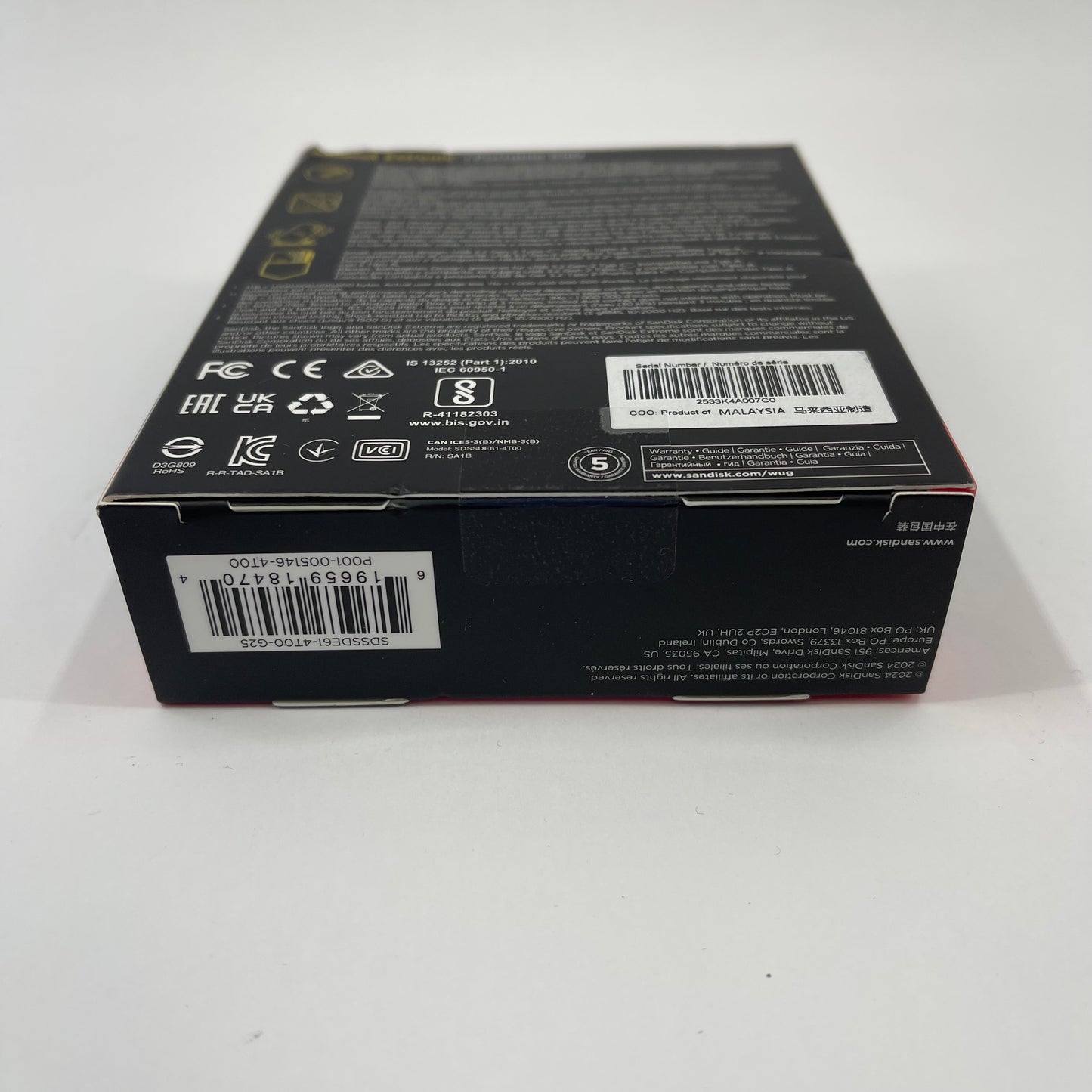 New Sandisk Portable Extreme Portable SSD 4TB 4TB USB C SSD SDSSDE61-4T00-G25