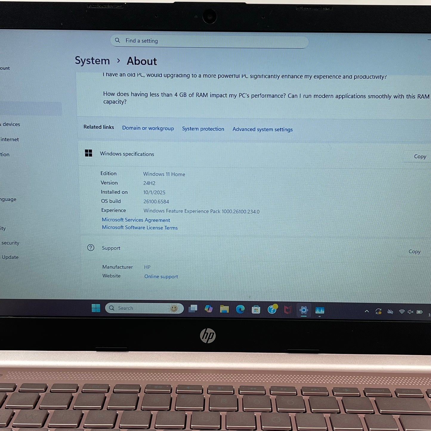 HP Laptop 14-CF2112WM 14" Celeron N4120 1.1GHz 4GB RAM 64GB SSD