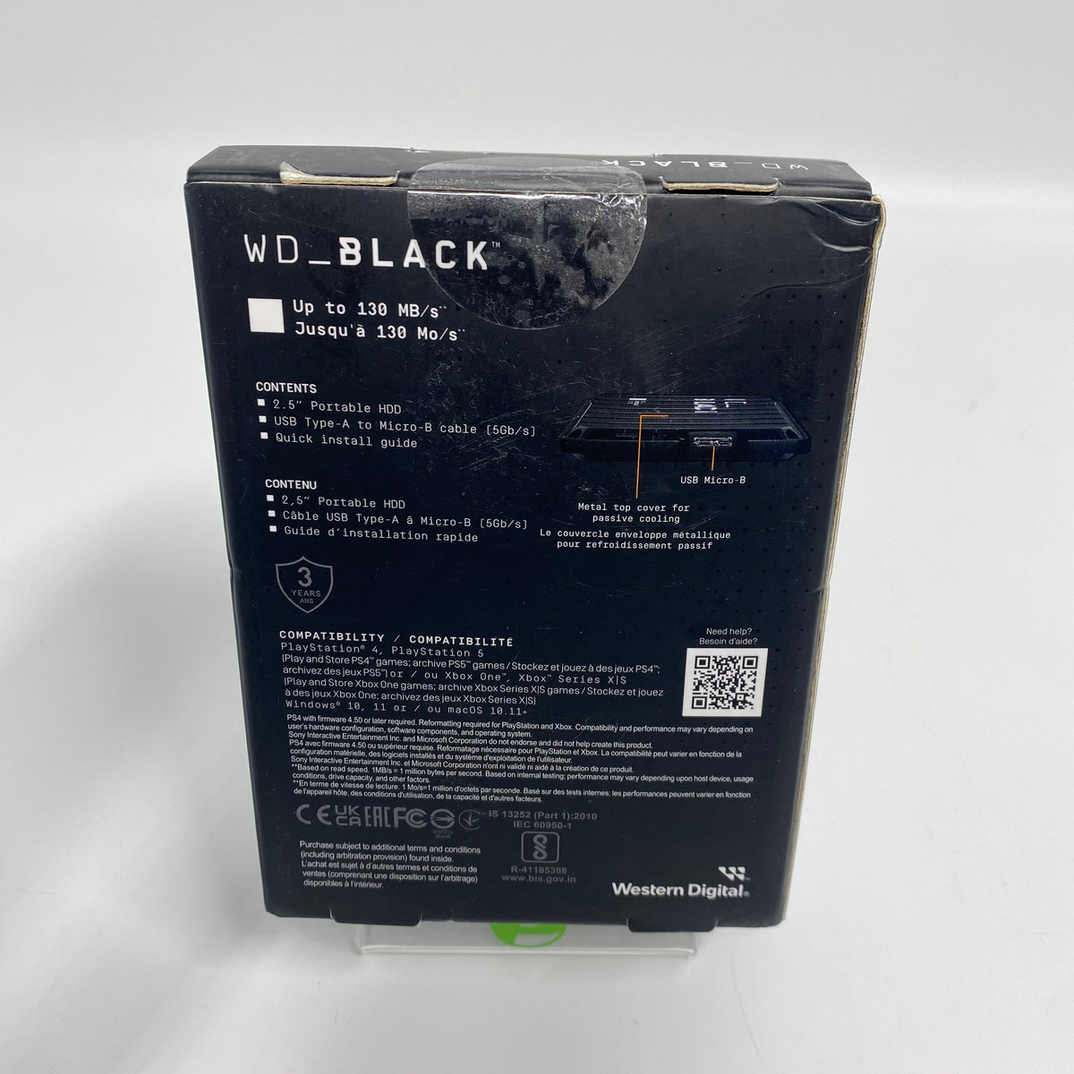 New Western Digital WD_Black P10 2TB Game Drive HDD WDBA2W0020BBK-WES1