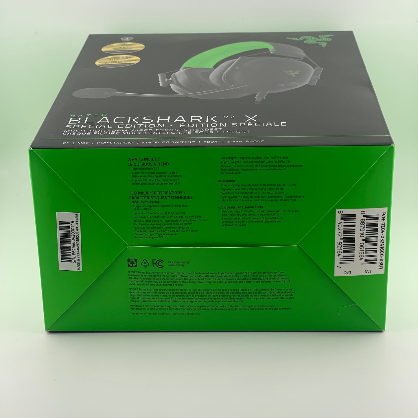 New Razer BLACKSHARK V2 X Wired Gaming Headset RZ04-03241600-R3U1