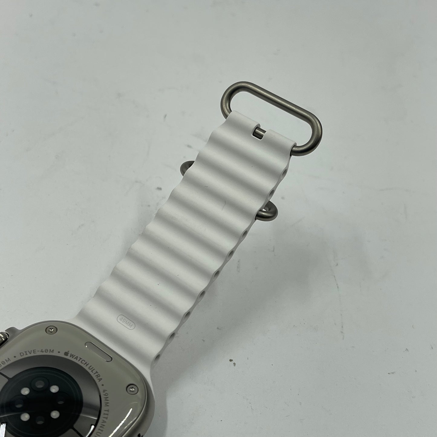 Unlocked Apple Watch Ultra 49MM Natural Titanium White Ocean Band GA02998-US
