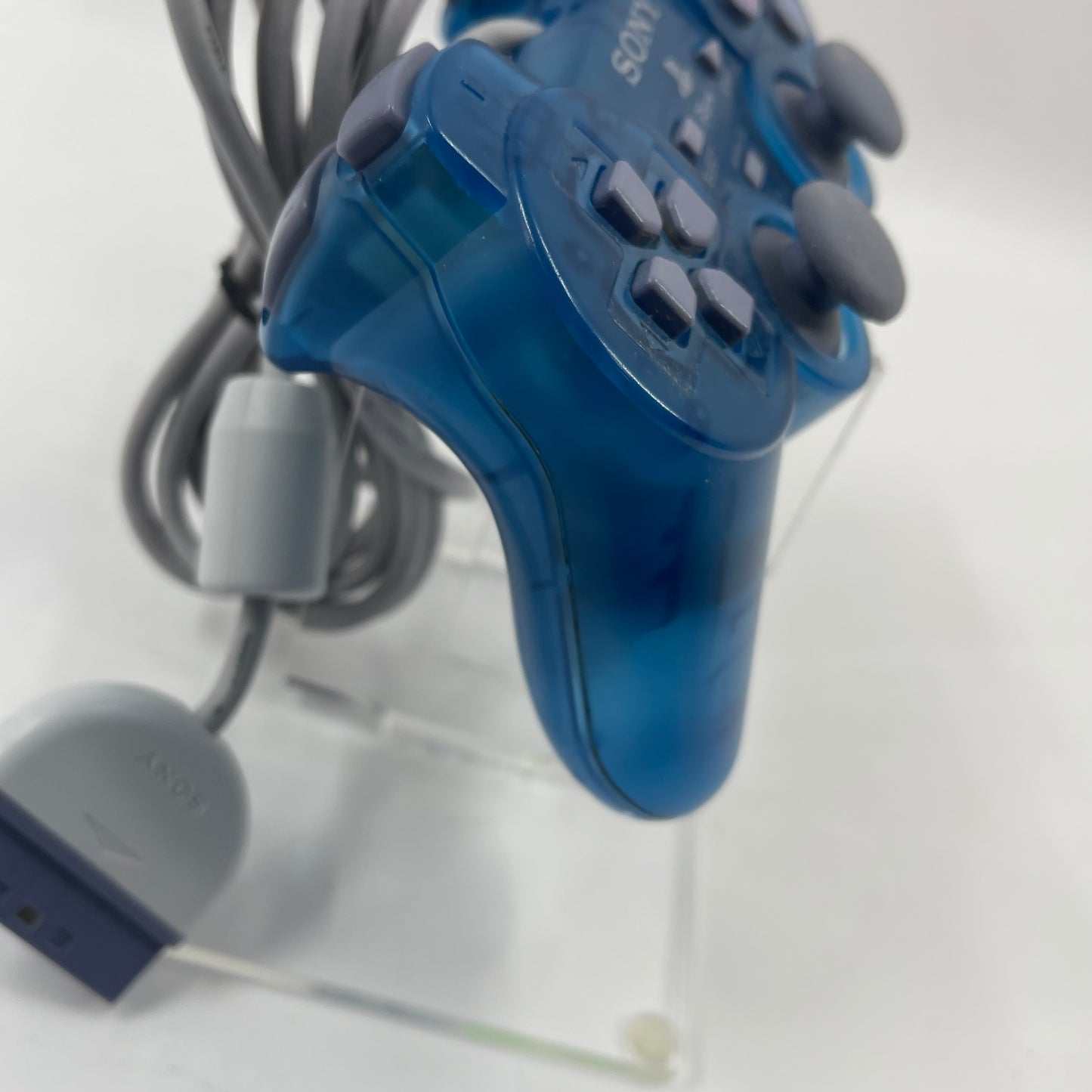 Sony PlayStation 1 PS1 PSOne DualShock Wired Controller Clear Blue SCPH-110