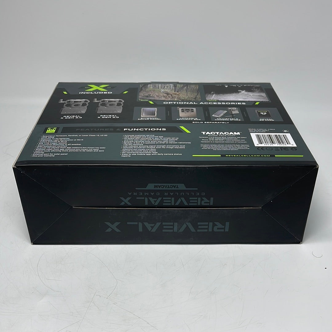 New Tactacam Reveal X Gen 2.0 Cellular Trail Camera RV-XG2-BNDL1