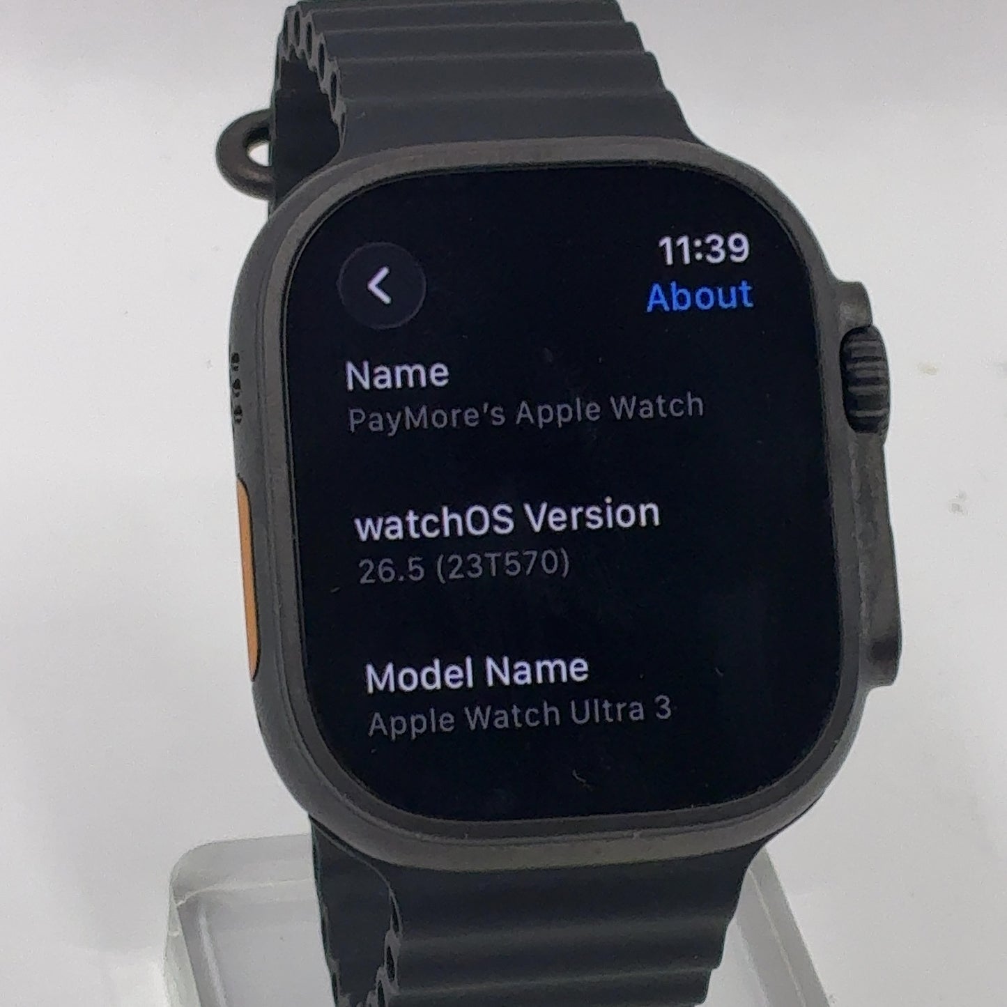 Unlocked Apple Watch Ultra 3 49MM Black Titanium Black Ocean Band MF0J4LW/A