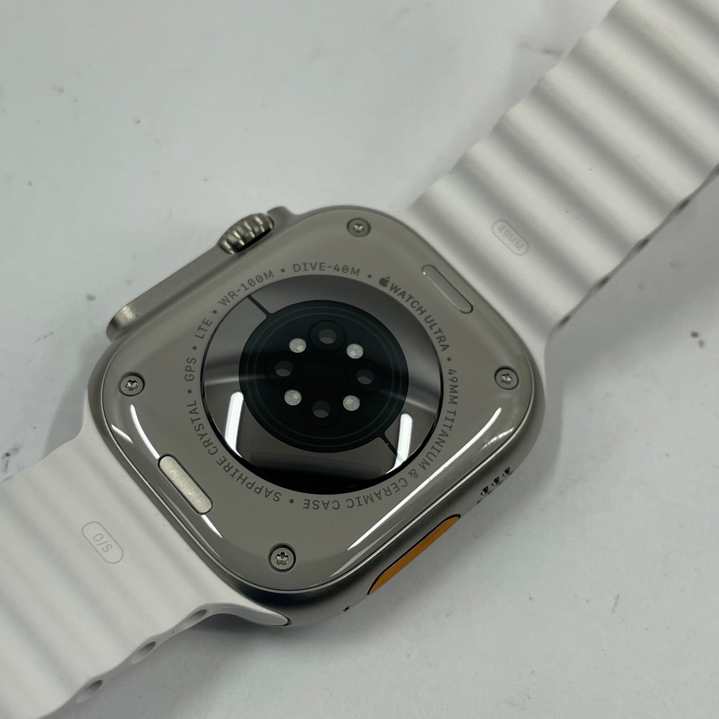 Unlocked Apple Watch Ultra 49MM Natural Titanium White Ocean Band GA02998-US