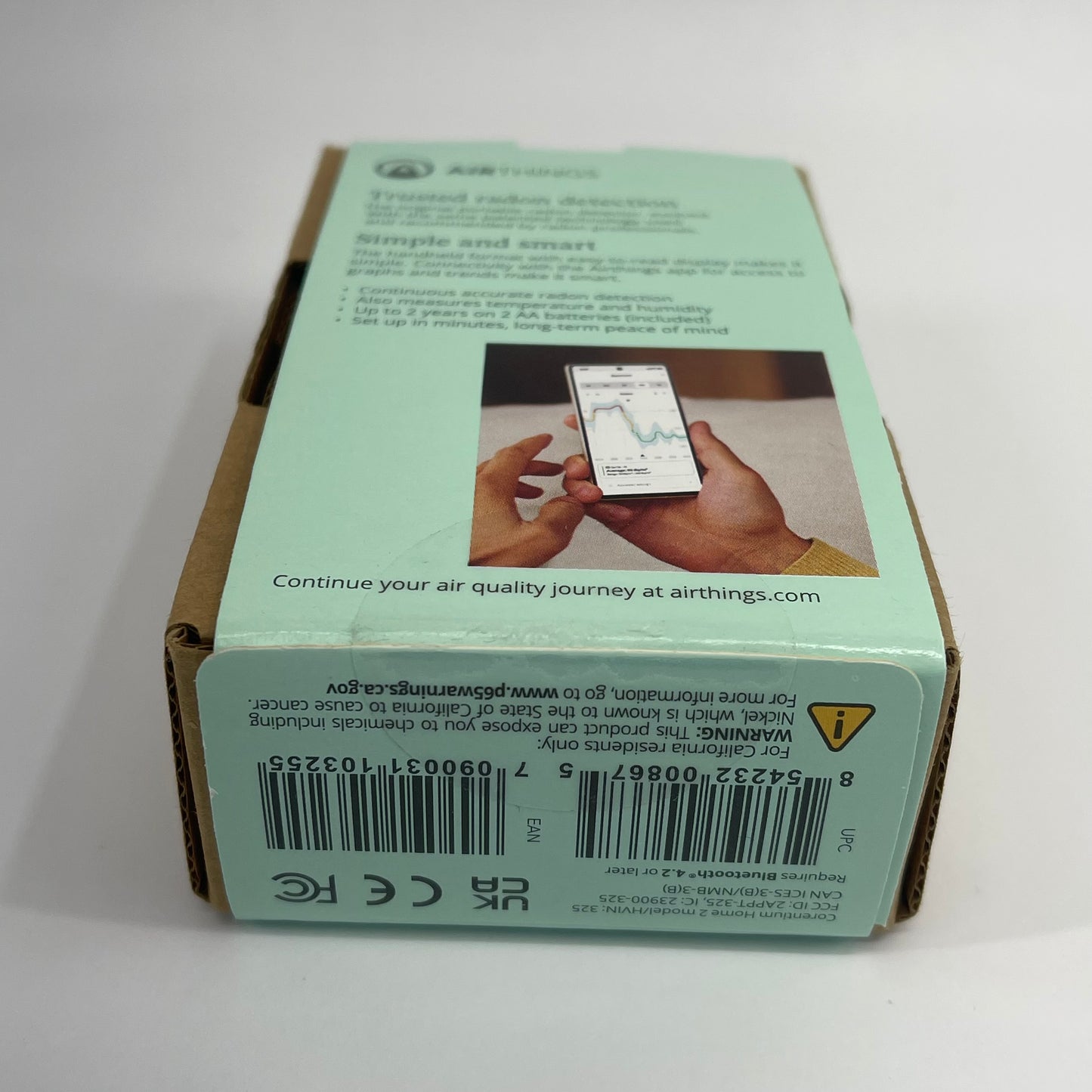 New Airthings Corentium Home 2 Digital Radon Detector Black 325