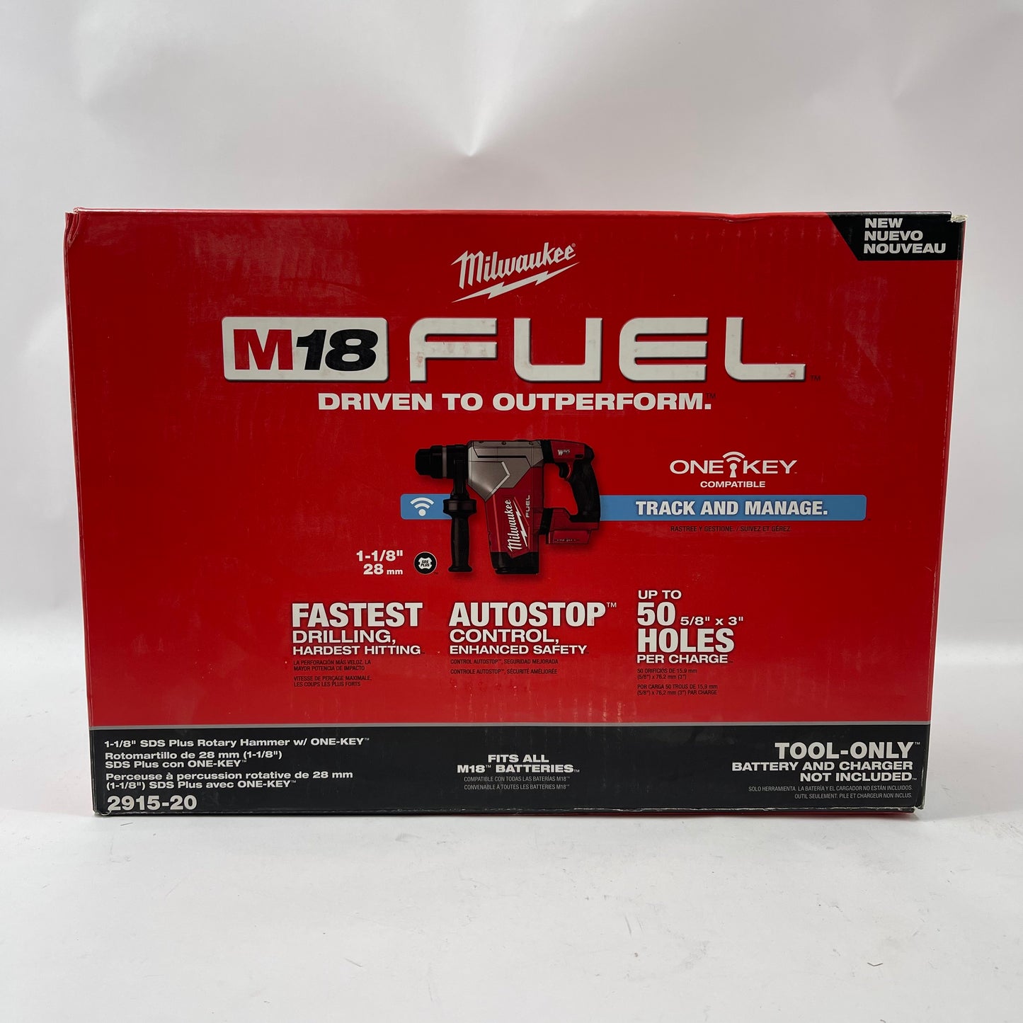 New Milwaukee 2915-20 M18 18V Fuel SDS Plus Rotary Hammer Tool Only