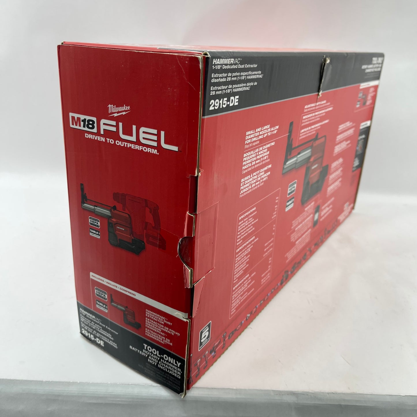 New Milwaukee 2915-DE M18 18V Fuel HammerVac Dedicated Dust Extractor
