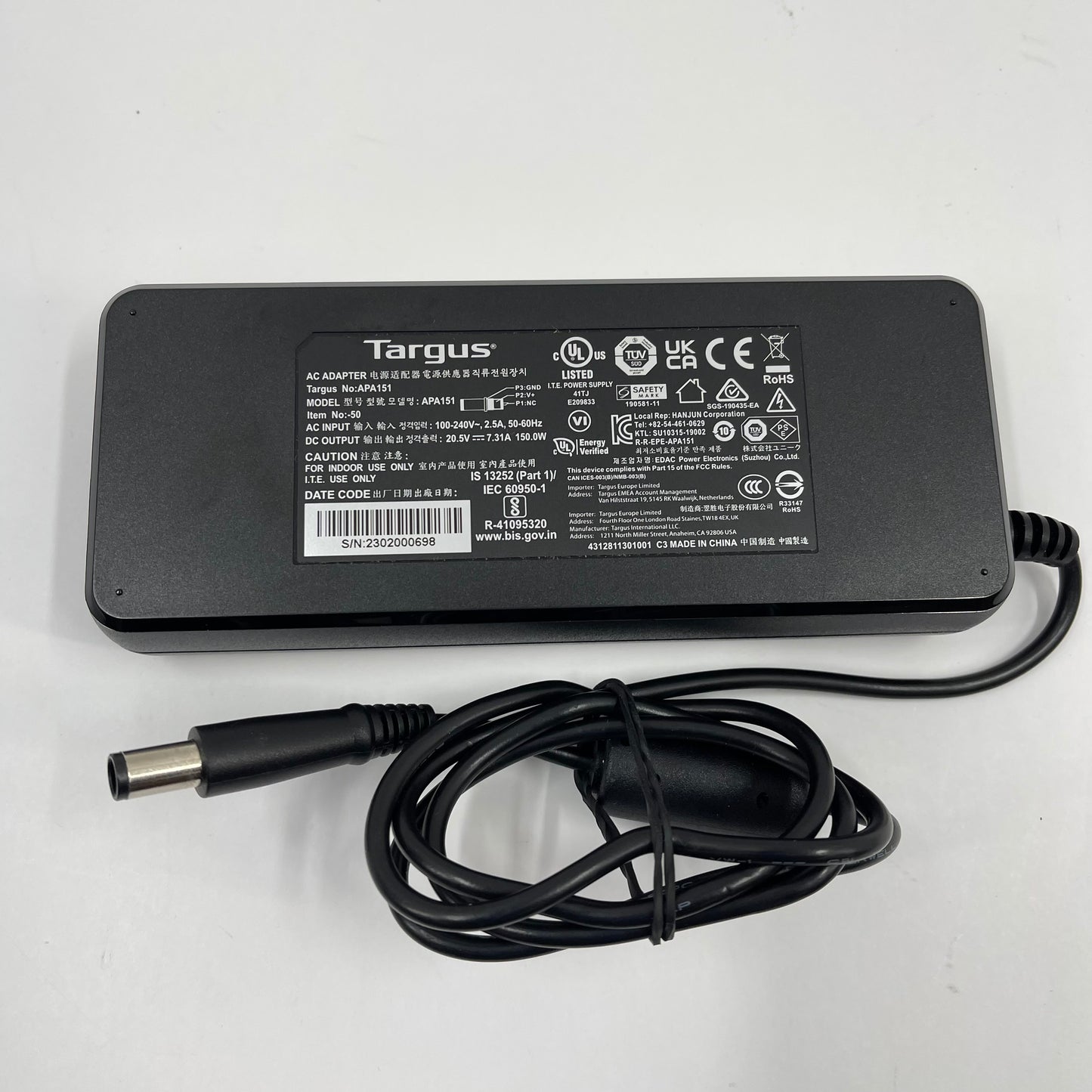 Targus APA151 100W AC Adapter