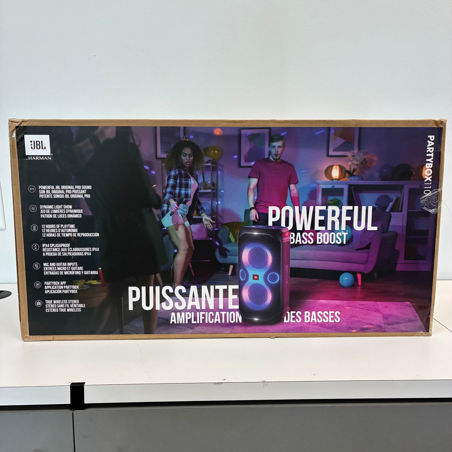 New JBL PartyBox 110 Portable Party Speaker Black JBLPARTYBOX110AM