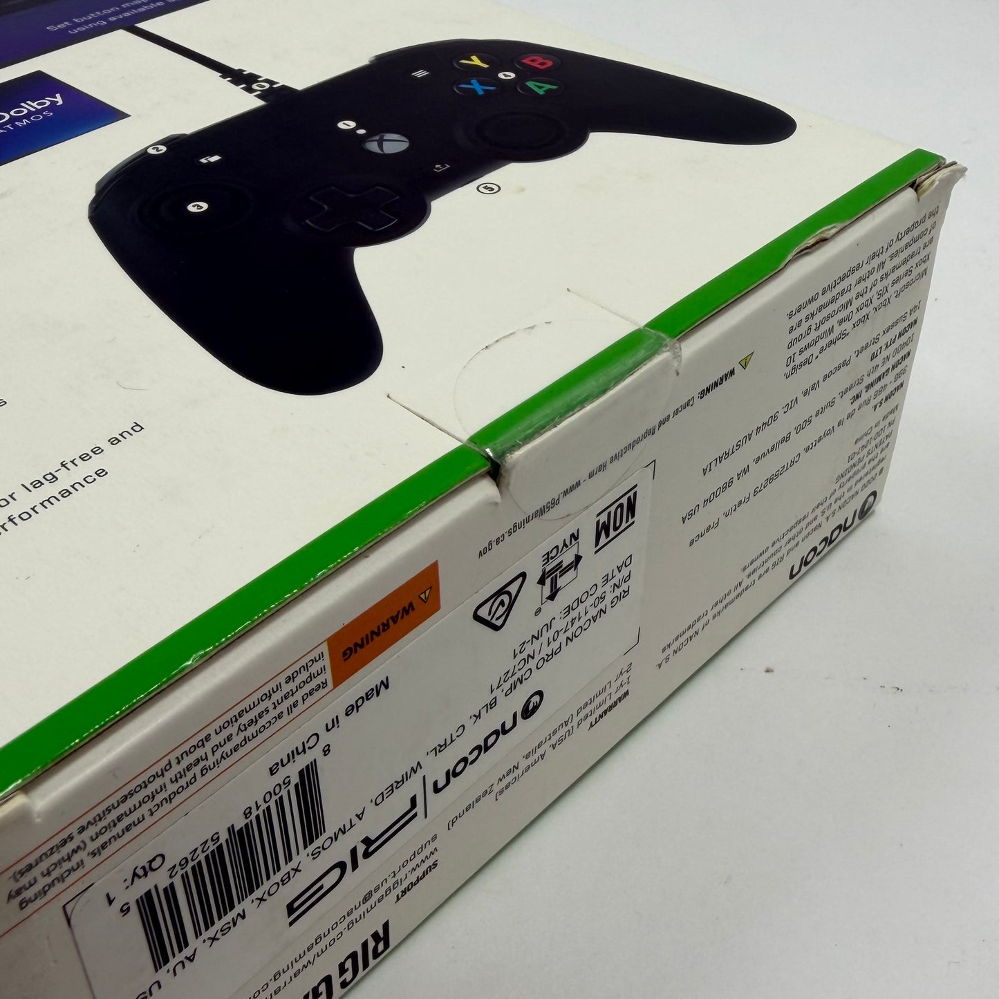New RIG Pro Compact Wired Controller Black 50-1147-01 Wired Controller For Xbox