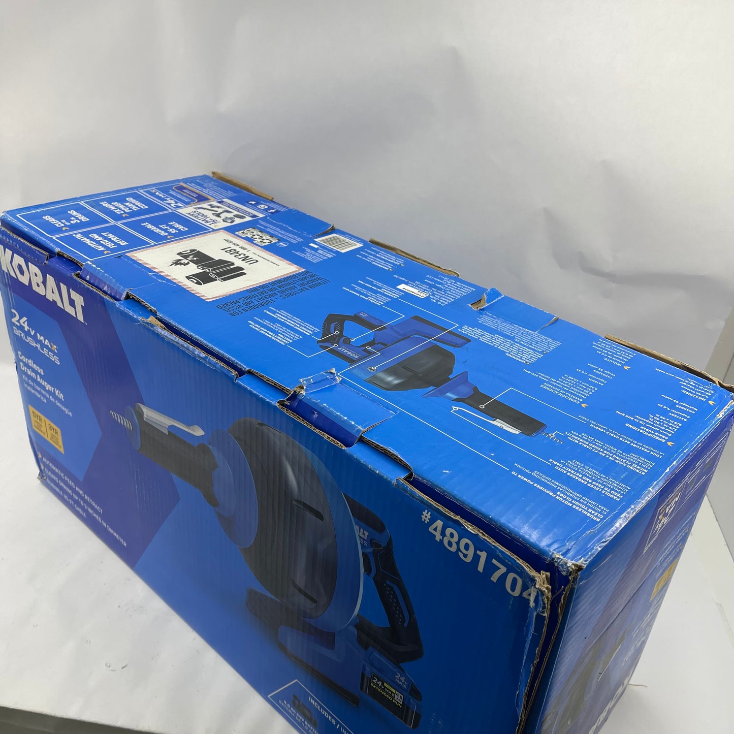 New Kobalt 4891704 24V MAX Cordless Drain Augur Kit