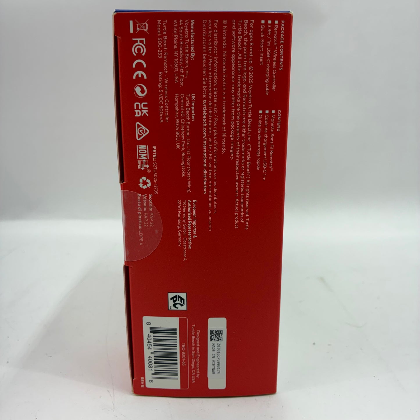 New Turtle Beach Rematch Mario Bricks Wireless Gaming Controller TBC-8301-65