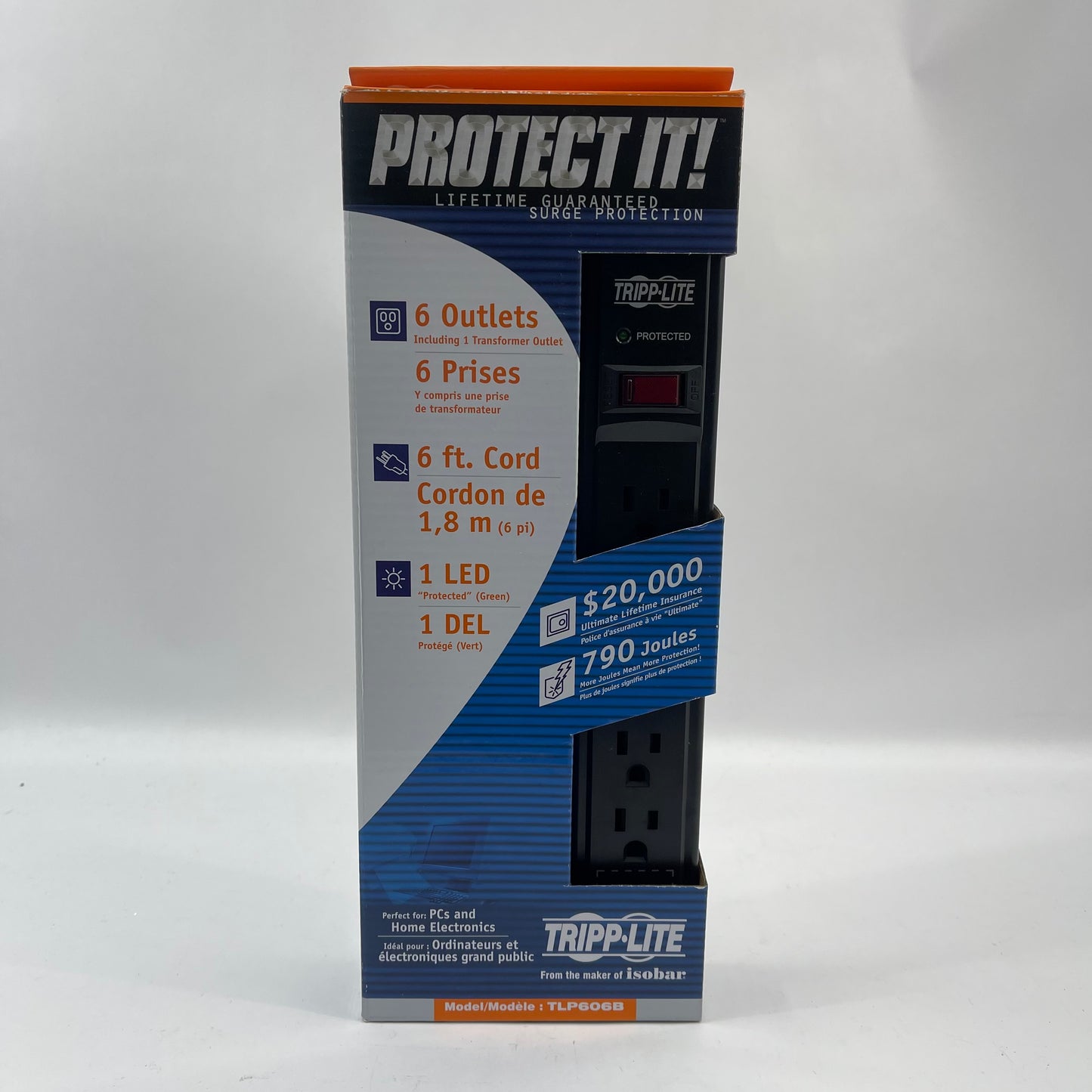 New Tripp Lite Outlet Extension Power Strip TLP606B