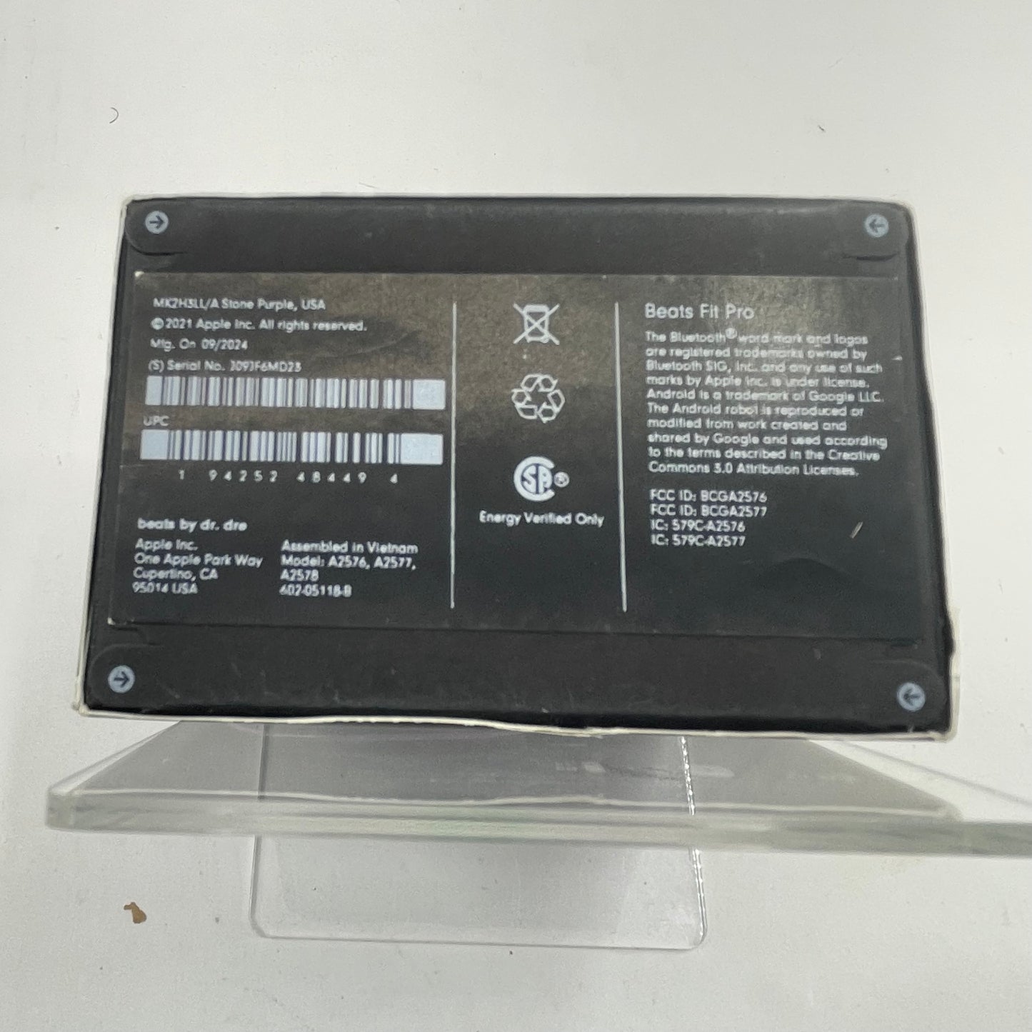 New Beats Fit Pro Wireless In-Ear Bluetooth Headphones Stone Purple MK2H3LL/A