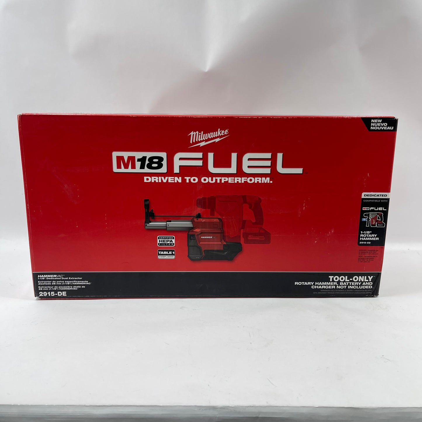 New Milwaukee 2915-DE M18 18V Fuel HammerVac Dedicated Dust Extractor