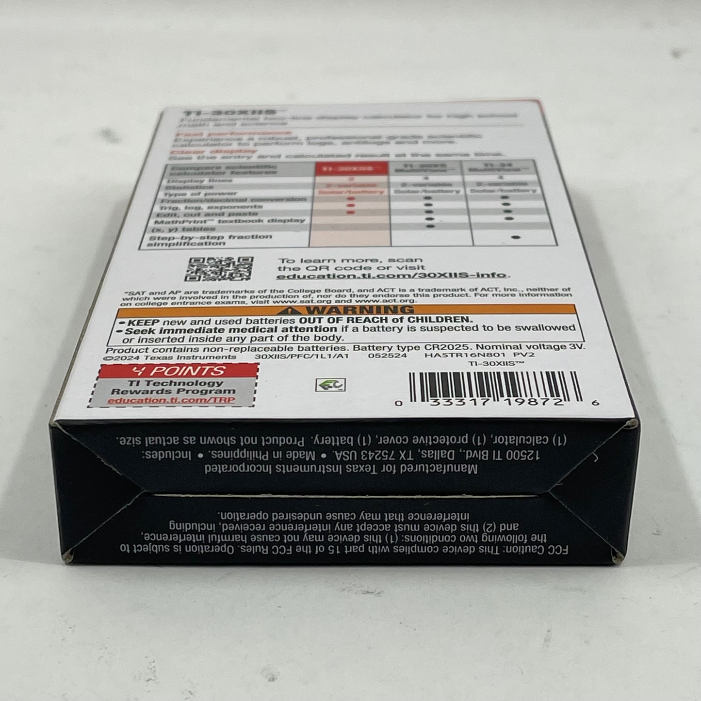 New Texas Instruments TI-30XIIS Fundamental 2-Line Scientific Calculator