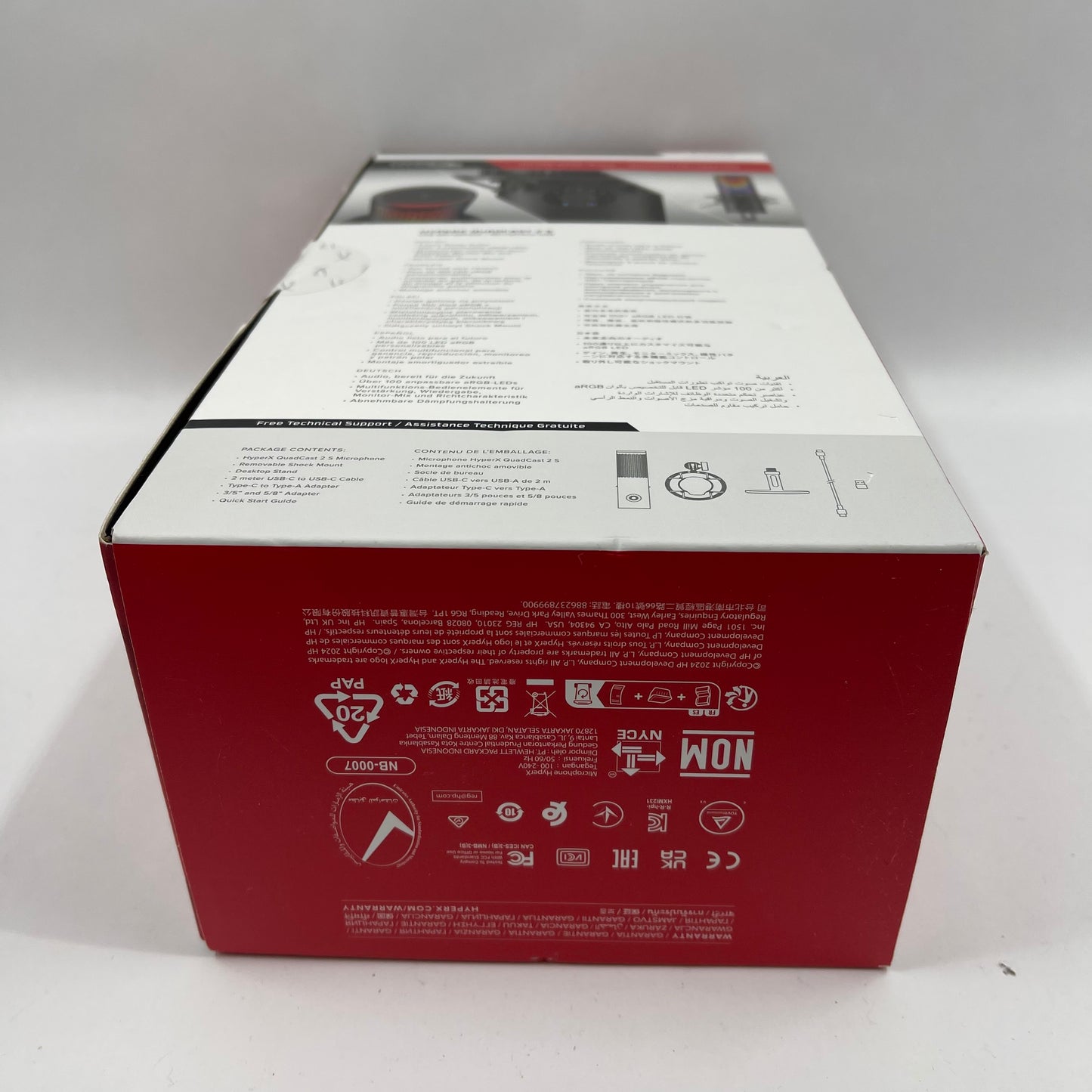 New HyperX QuadCast 2 S 20 Hz - 20 kHz Multi-Pattern USB Microphone 9A273A6