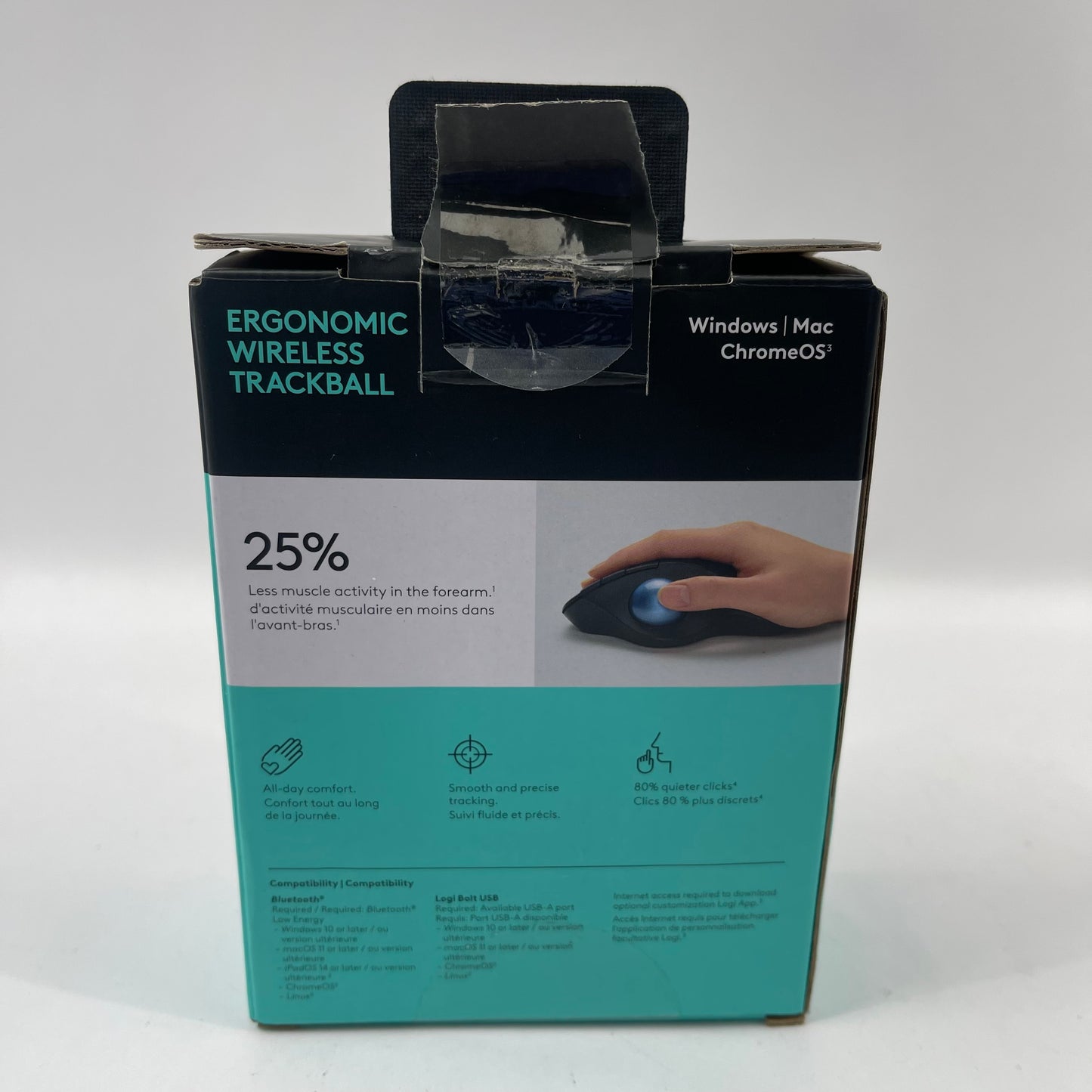 Logitech Ergonomic Wireless Trackball Mouse Mouse 910-006610