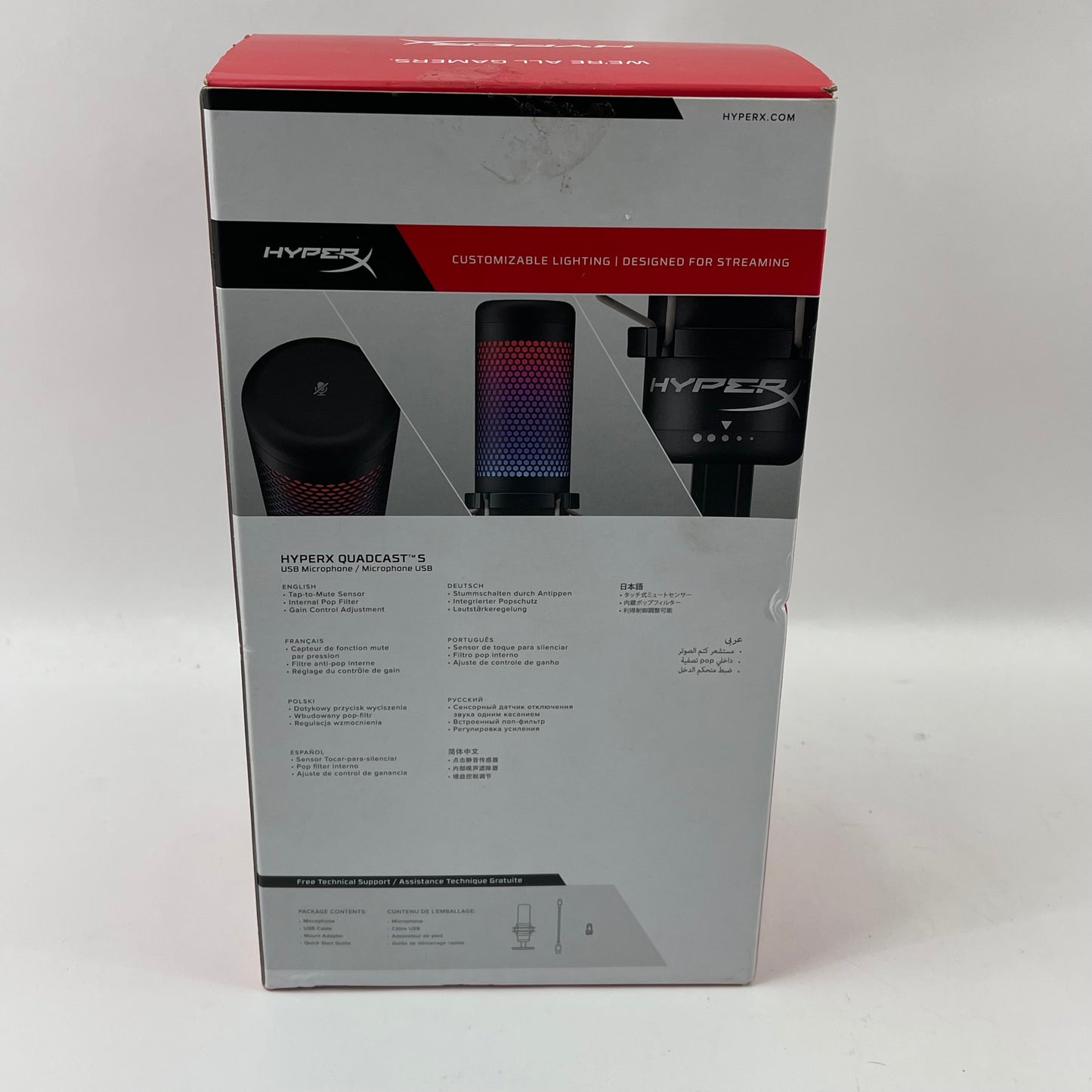 New HyperX Quadcast S Condenser USB Microphone QDC001