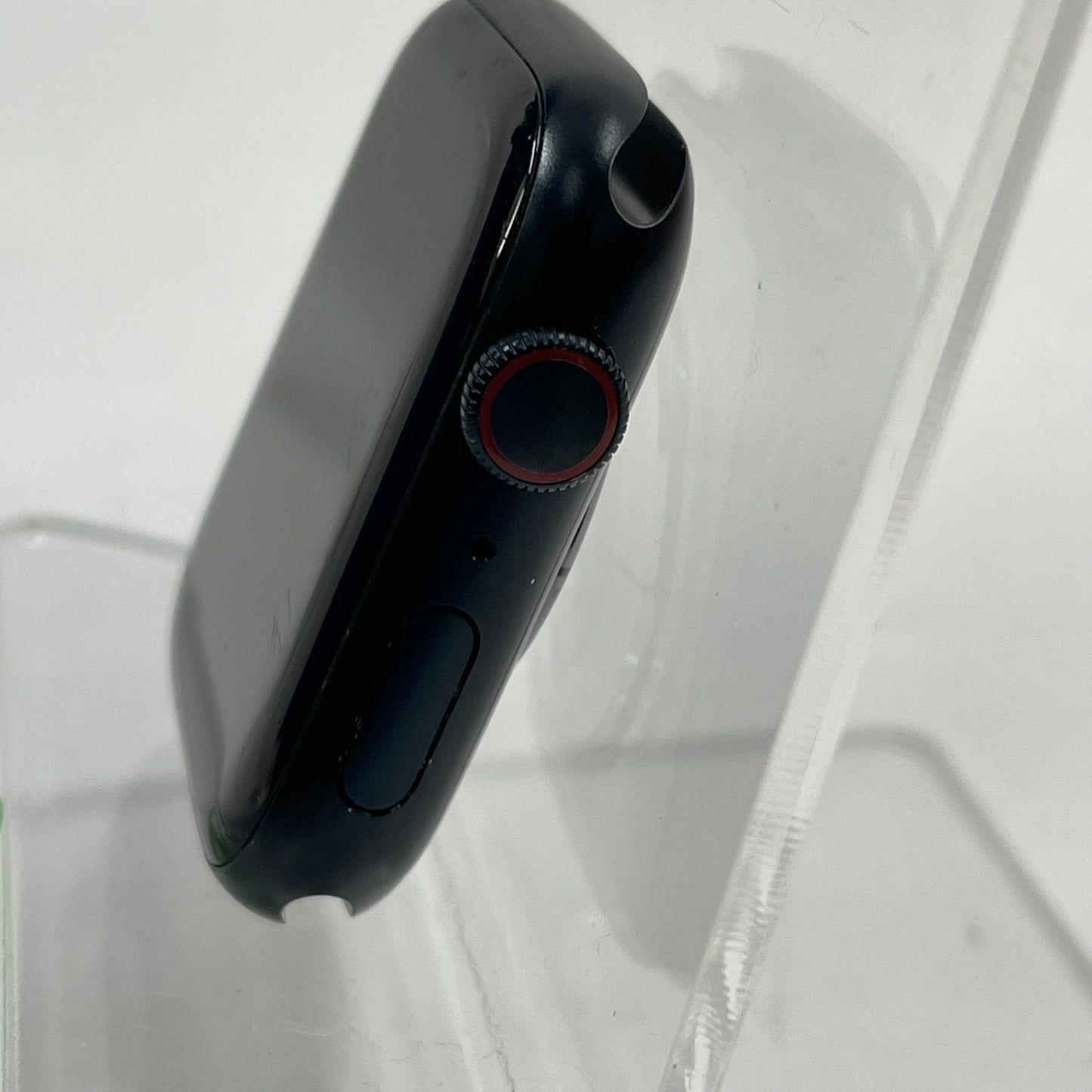 Unlocked Apple Watch Series 9 45MM Midnight Aluminum Blue Milanese Loop Face Only A2984