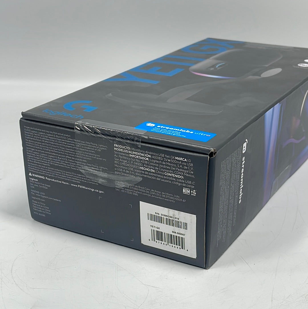 New Logitech YETI GX Dynamic RGB Gaming Microphone with LIGHTSYNC 988-000567