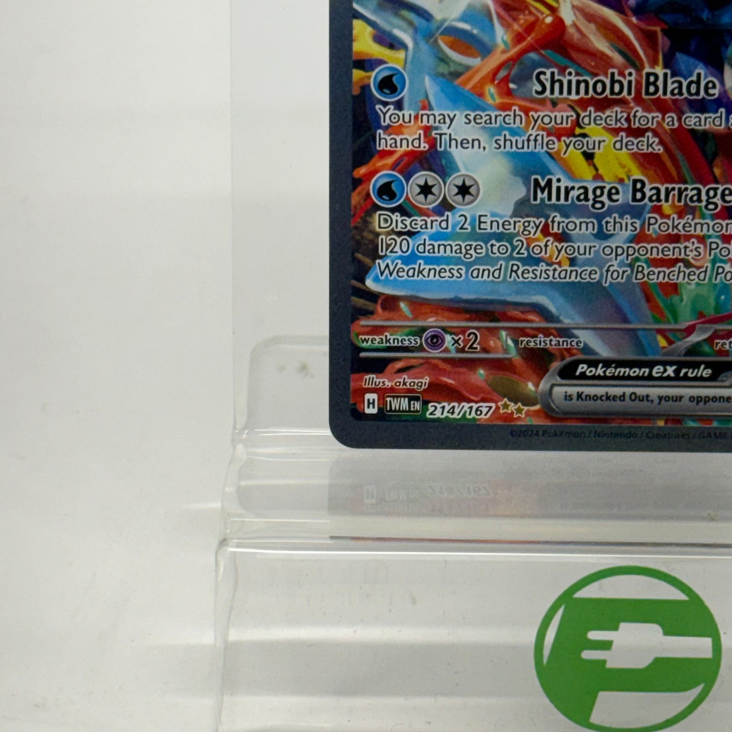 Pokémon TCG Greninja EX #214 Twilight Masquerade Trading Card 214/167