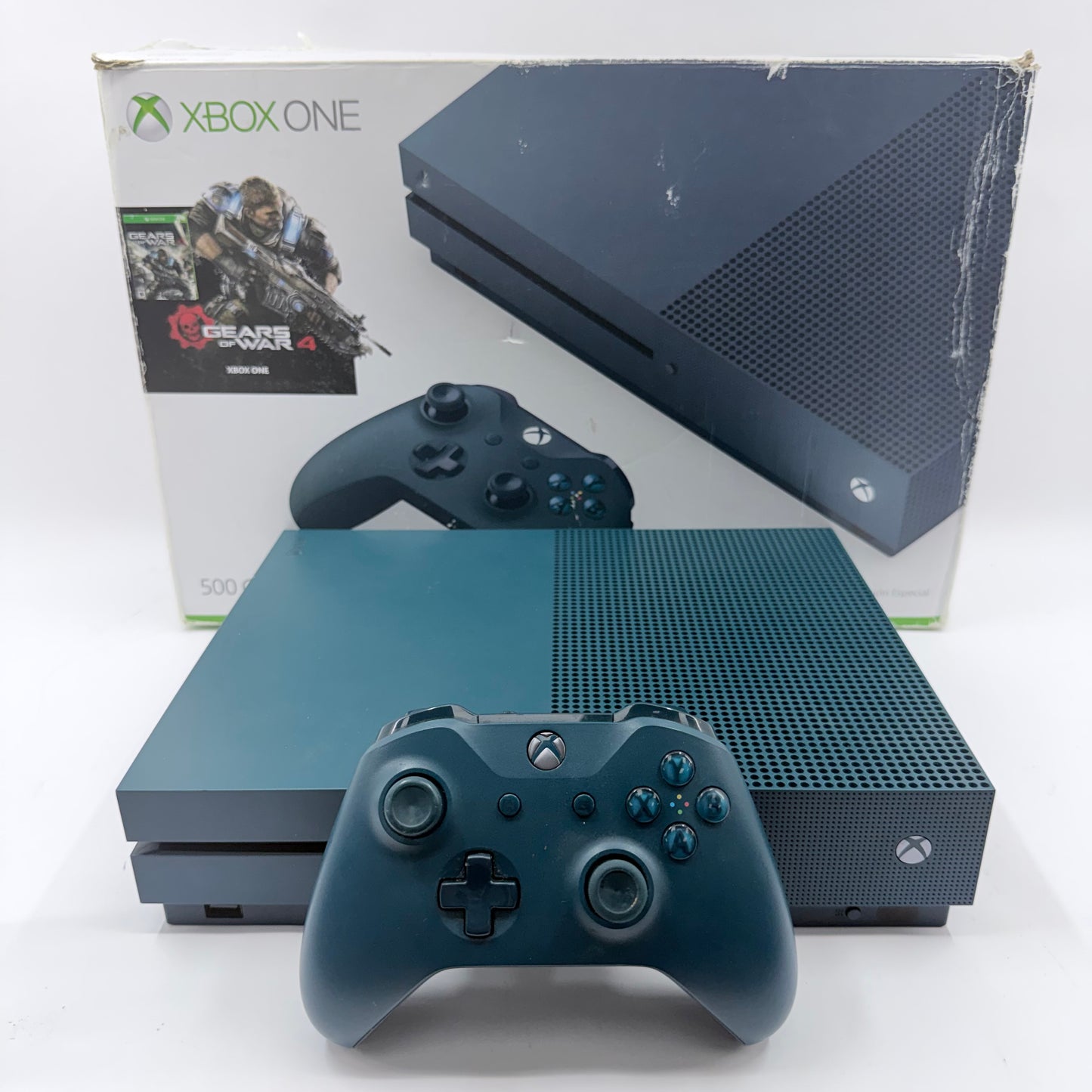 Microsoft Xbox One S 500GB Console System Gears of War 4 Special Edition Blue