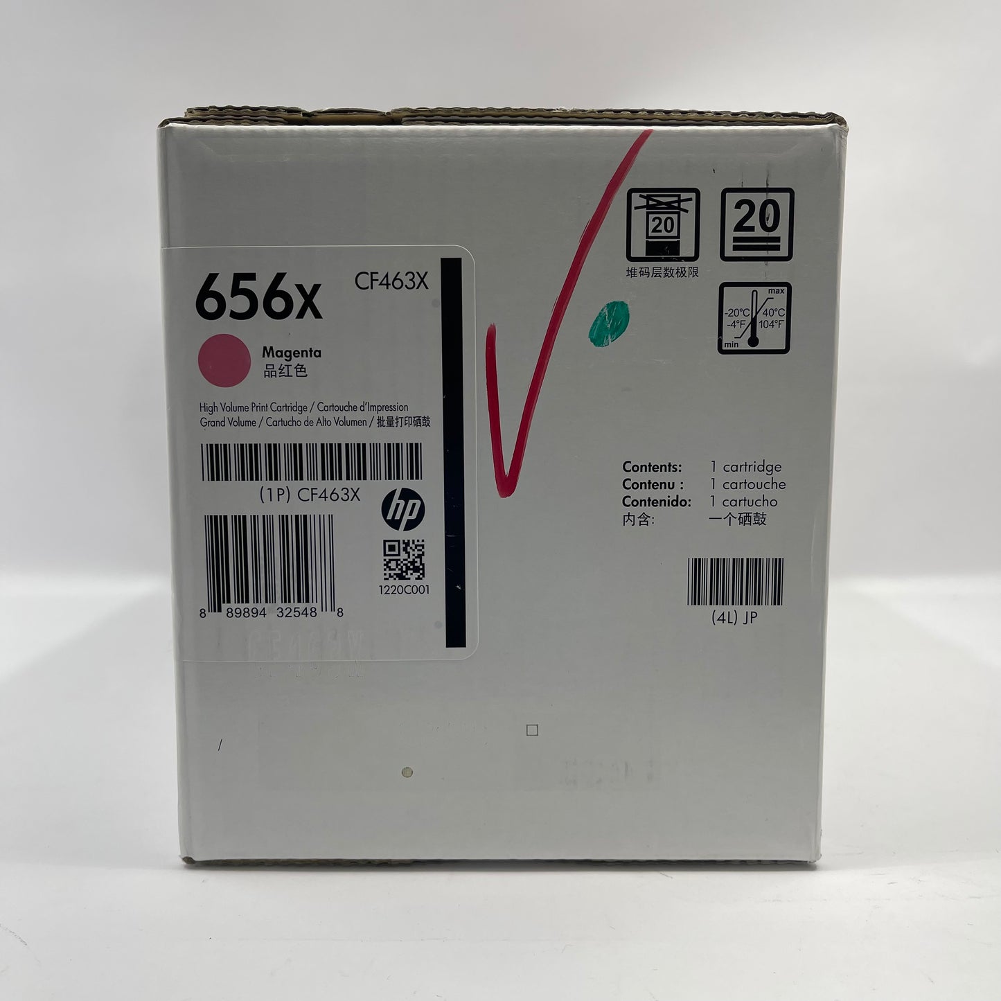 New HP 656X CF463X Magenta Toner Cartridge Prod Date Oct 2022