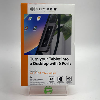 New Hyper HyperDrive 6-In-1 USB-C Media Hub HD449WM