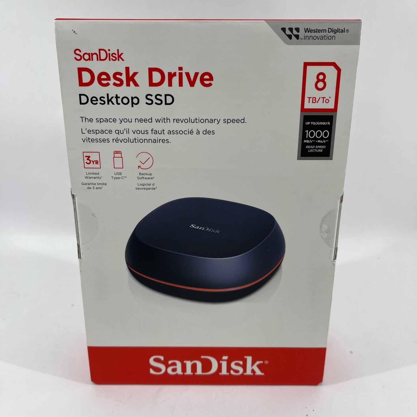 New SanDisk Desk Drive 8TB USB Type-C Desktop External SSD