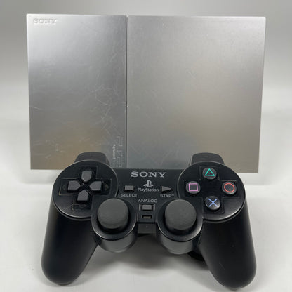 Sony PlayStation 2 Slim Silver Console Gaming System SCPH-90001