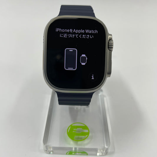 Unlocked Apple Watch Ultra 2 49MM Natural Titanium Anchor Blue Ocean Band