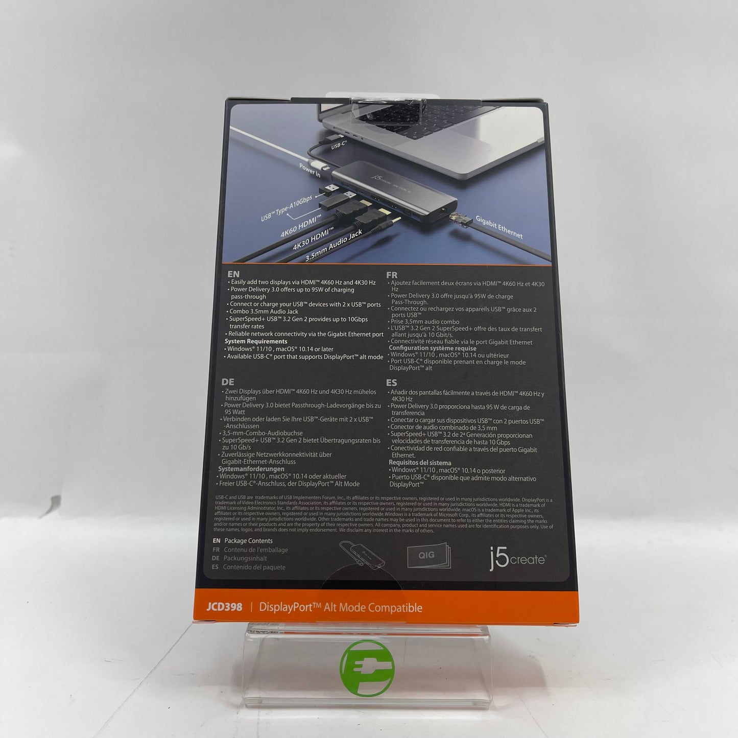 New J5 Create USB-C Dual 4K HDMI Mini Docking Station JCD398