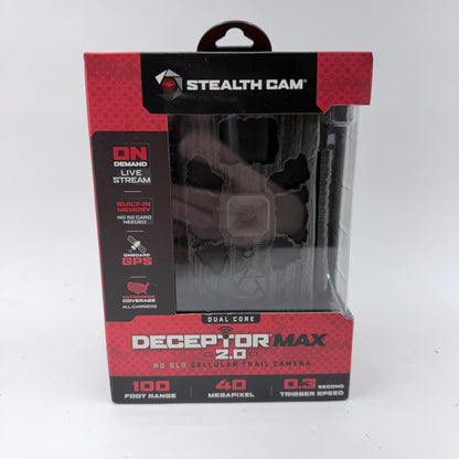 New Stealth Cam Deceptor Max 2.0 Cellular Trail Camera STC-DCPTRX2