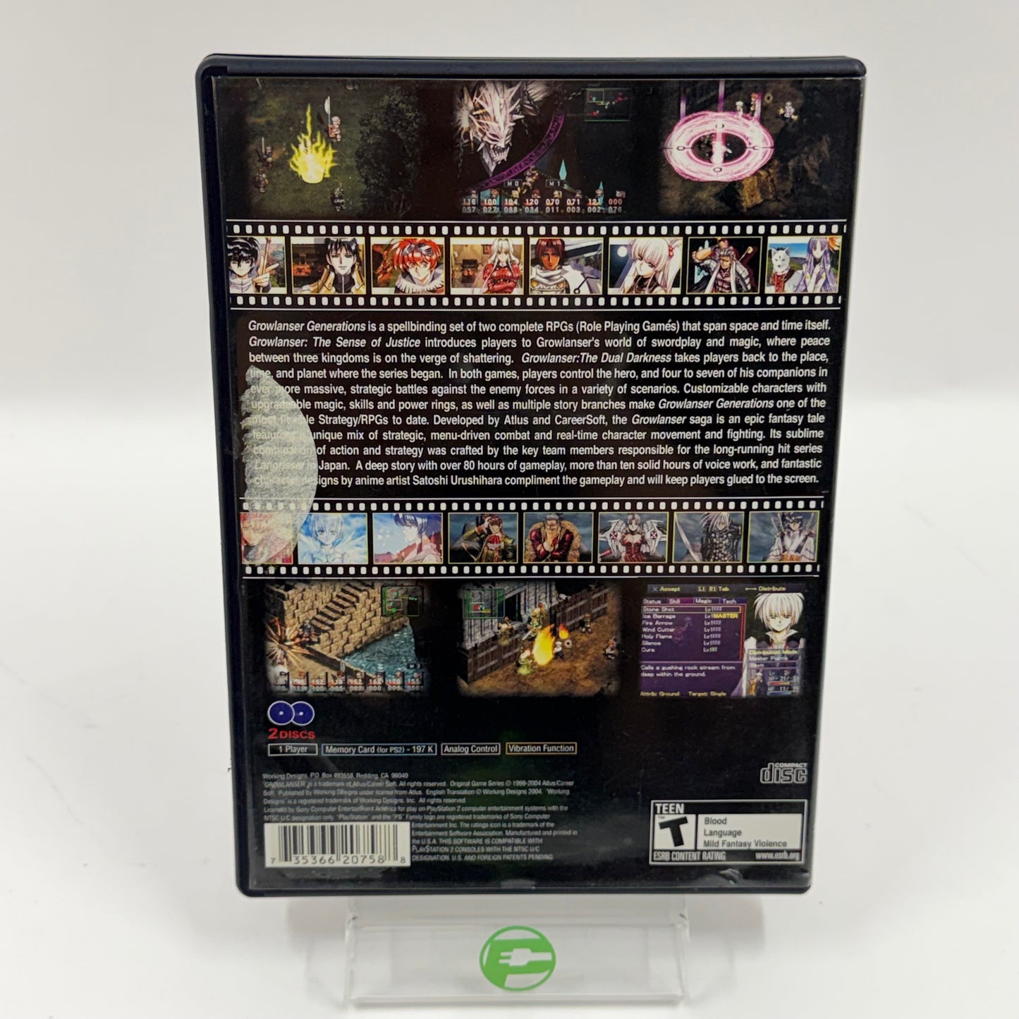 Growlanser: Generations (Sony PlayStation 2 PS2, 2004)