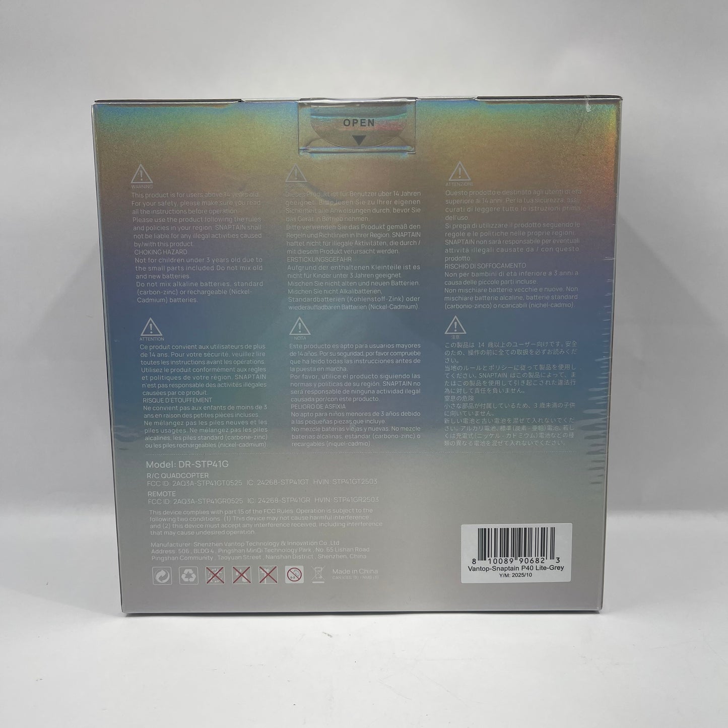 New Snaptain P40 Lite DR-STP41G 4K Quadcopter Camera Drone